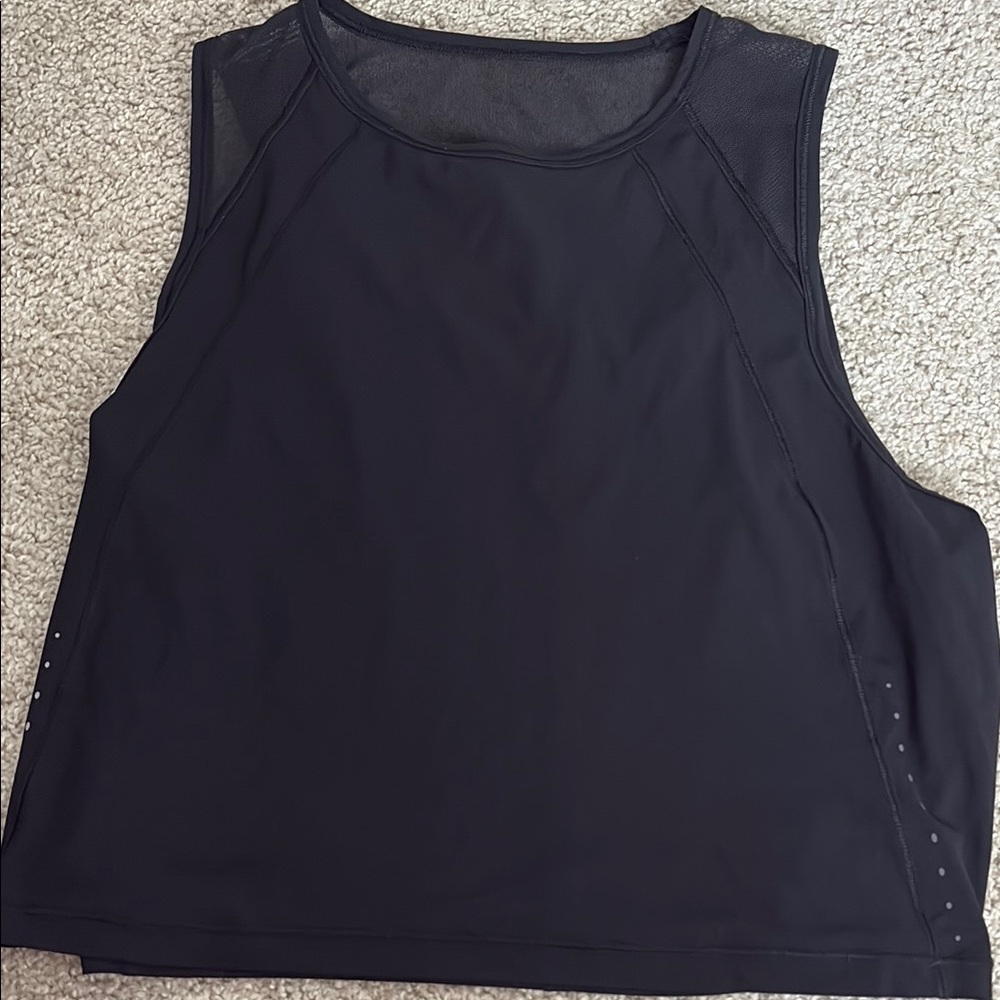lululemon athletica Black Mesh Tank Top